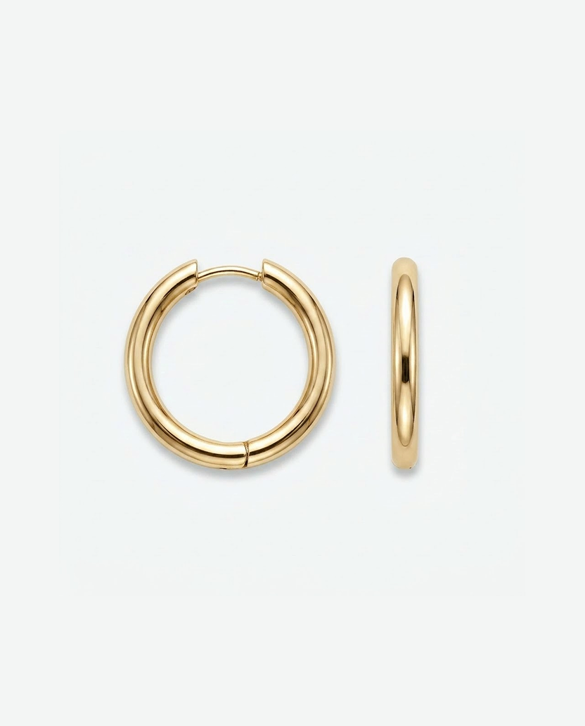 Medium hoops 16mm - 18k guldbelagt