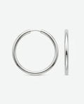 Large hoops 25mm - sølvfarvet