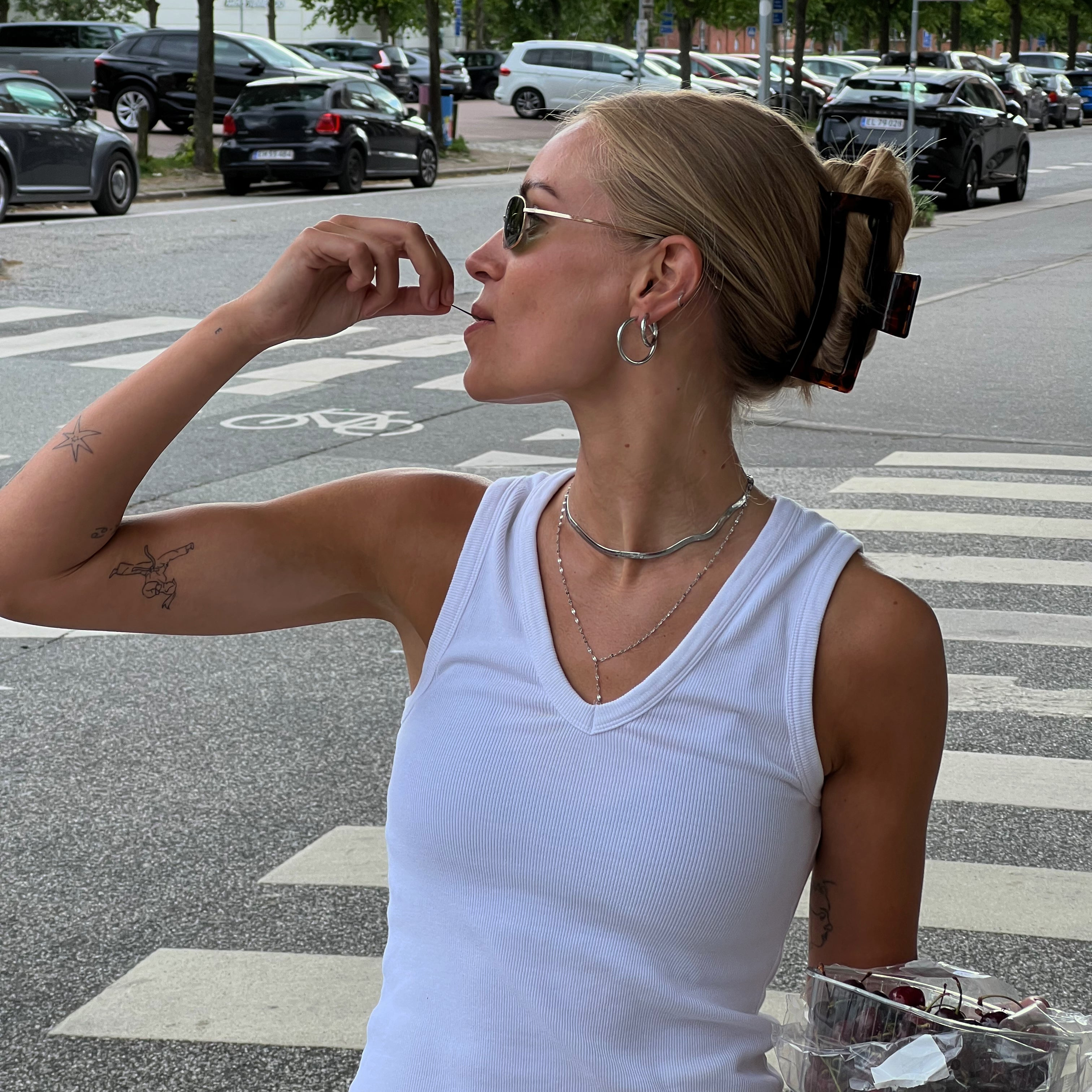 Medium hoops 16mm - sølvfarvet
