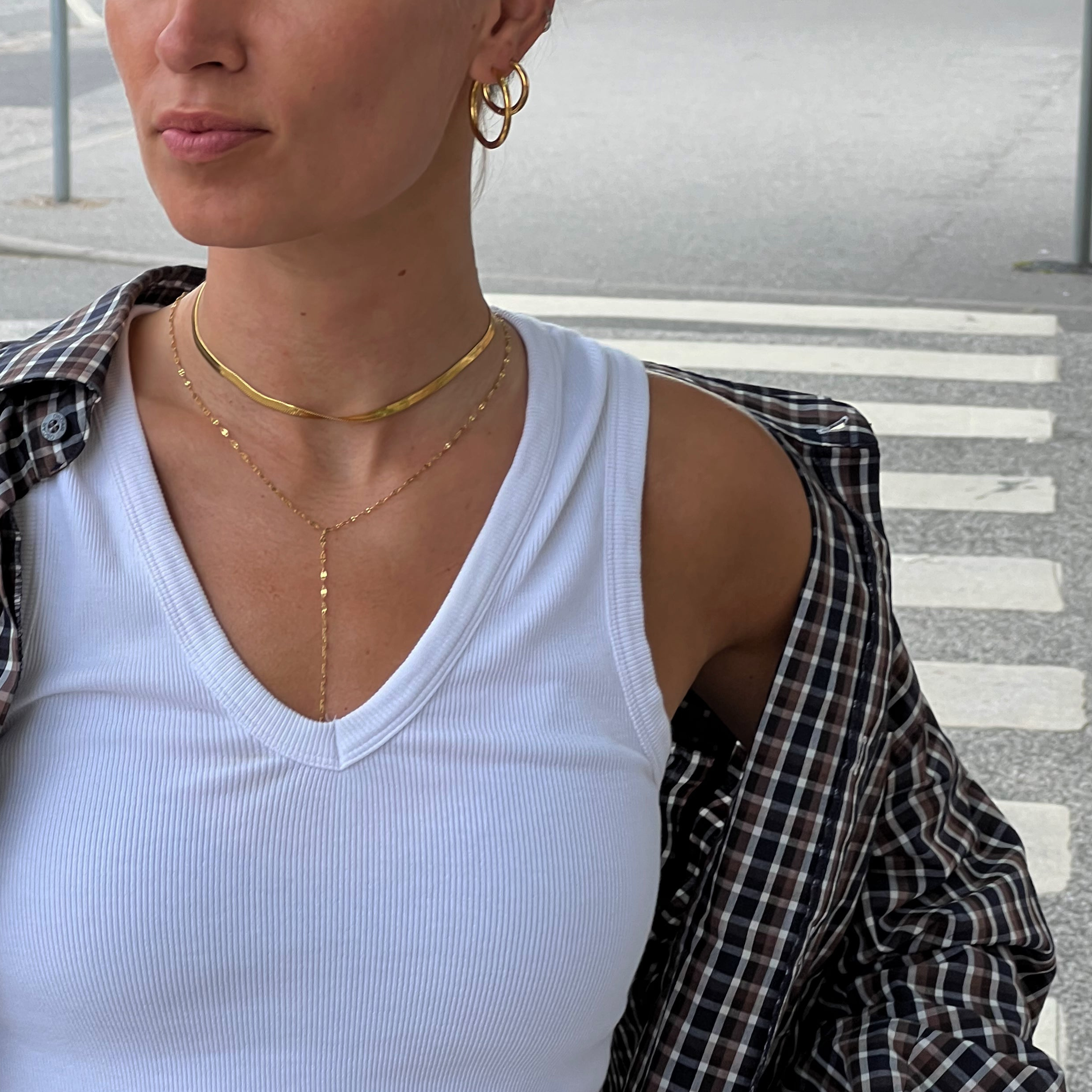 Medium hoops 16mm - 18k guldbelagt